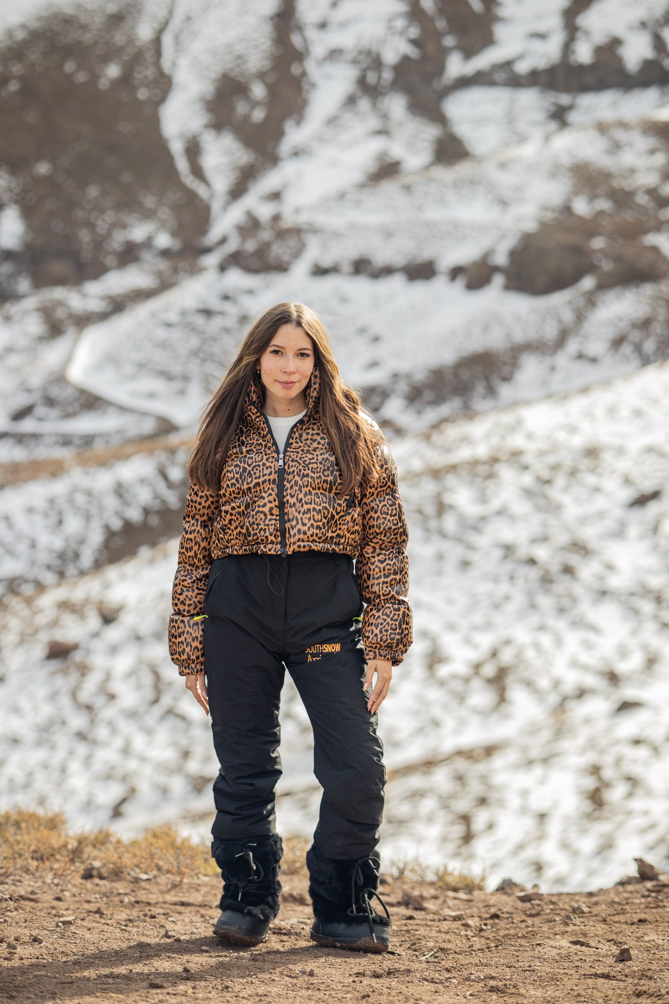 Yasmin em look de inverno